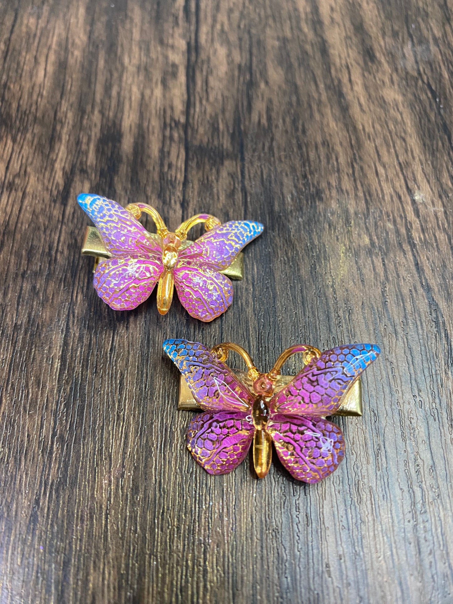 Colorful Butterfly Hairclips, Spring Themed Handmade Hair Accessories