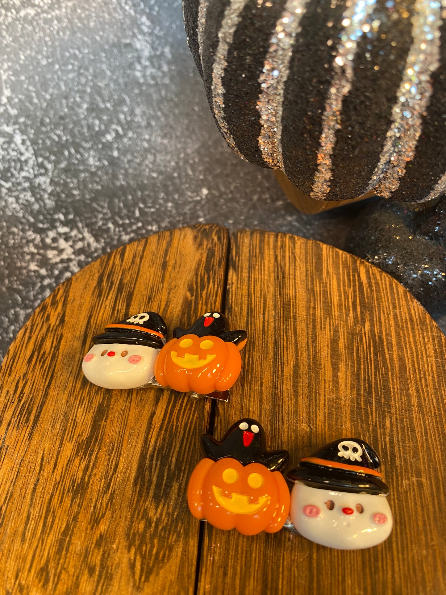 Halloween Themed Colorful Hair Clips | Spooky Cute Accessories | Ghost, Pumpkin, Witch Hat & More | Perfect for Halloween Costumes & Parties