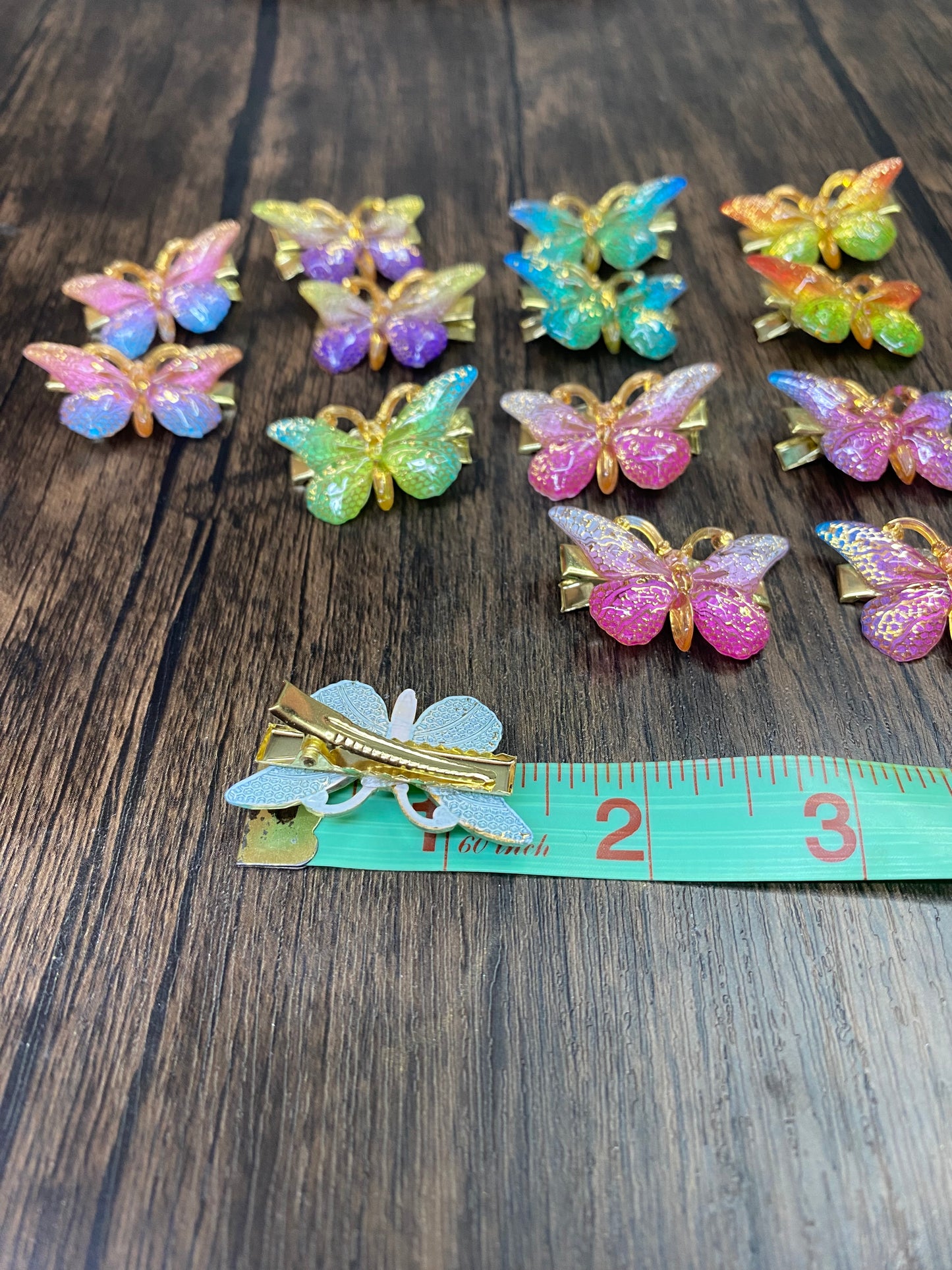 Colorful Butterfly Hairclips, Spring Themed Handmade Hair Accessories
