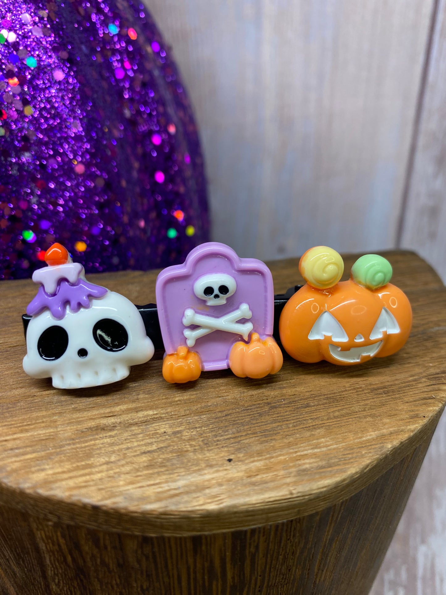 Halloween Themed Colorful Hair Clips | Spooky Cute Accessories | Ghost, Pumpkin, Witch Hat & More | Perfect for Halloween Costumes & Parties