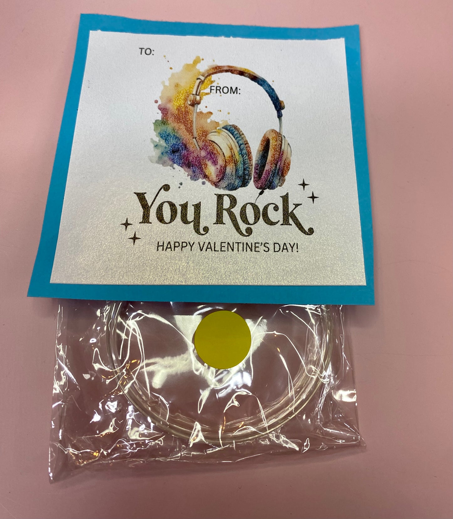 7-pack LED Sound Activated Bracelet Valentine Card and Favor
