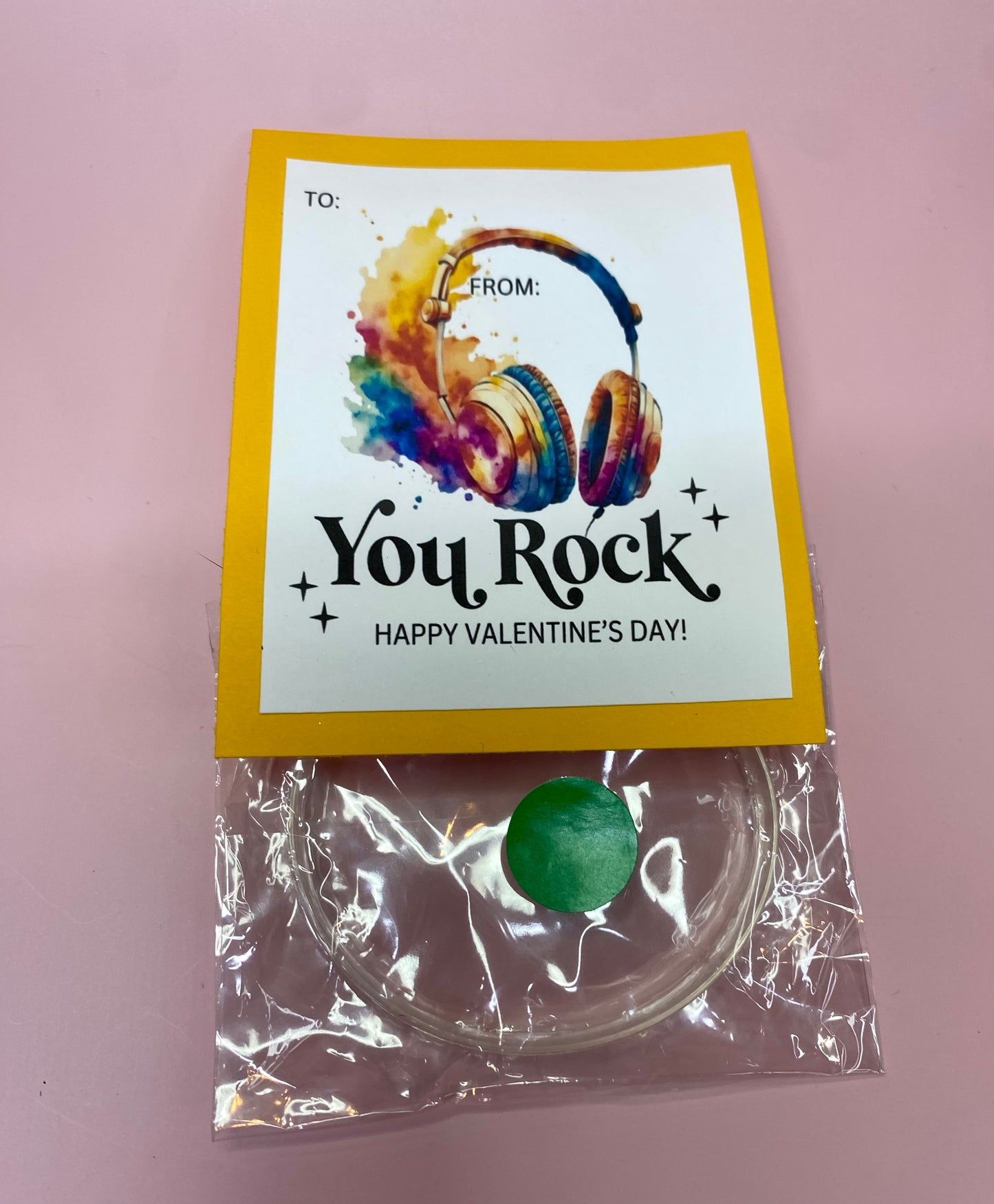 7-pack LED Sound Activated Bracelet Valentine Card and Favor