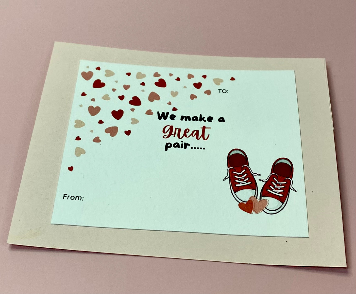 8 pack Light-Up Shoelace Valentine Party Favor, Handmade Valentine Card with LED Shoelace Favors