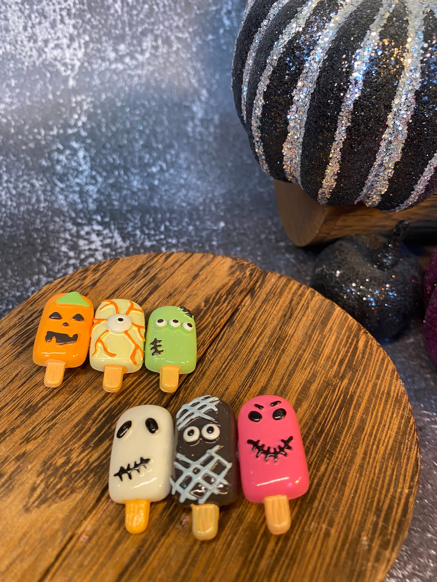 Cute Halloween Monster Popsicle Hair Clips - Set of 2 | Fun & Spooky Kids Hair Accessories | Halloween Hair Clips for Girls | Unique Halloween Party Favors