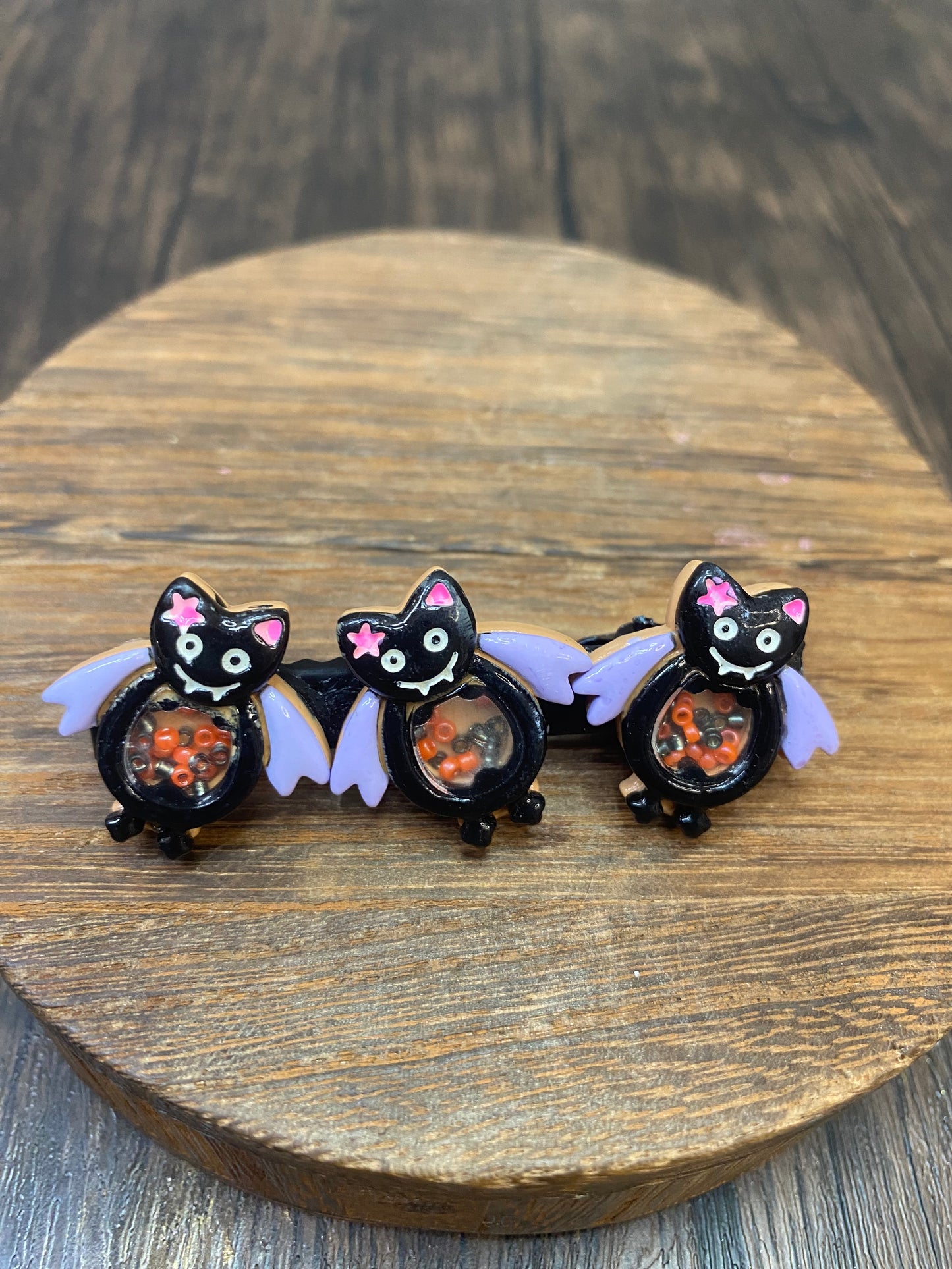 Spooky Halloween Shaker Bead Hair Clips - Cute Ghost, Bat, and Pumpkin Hair Accessories