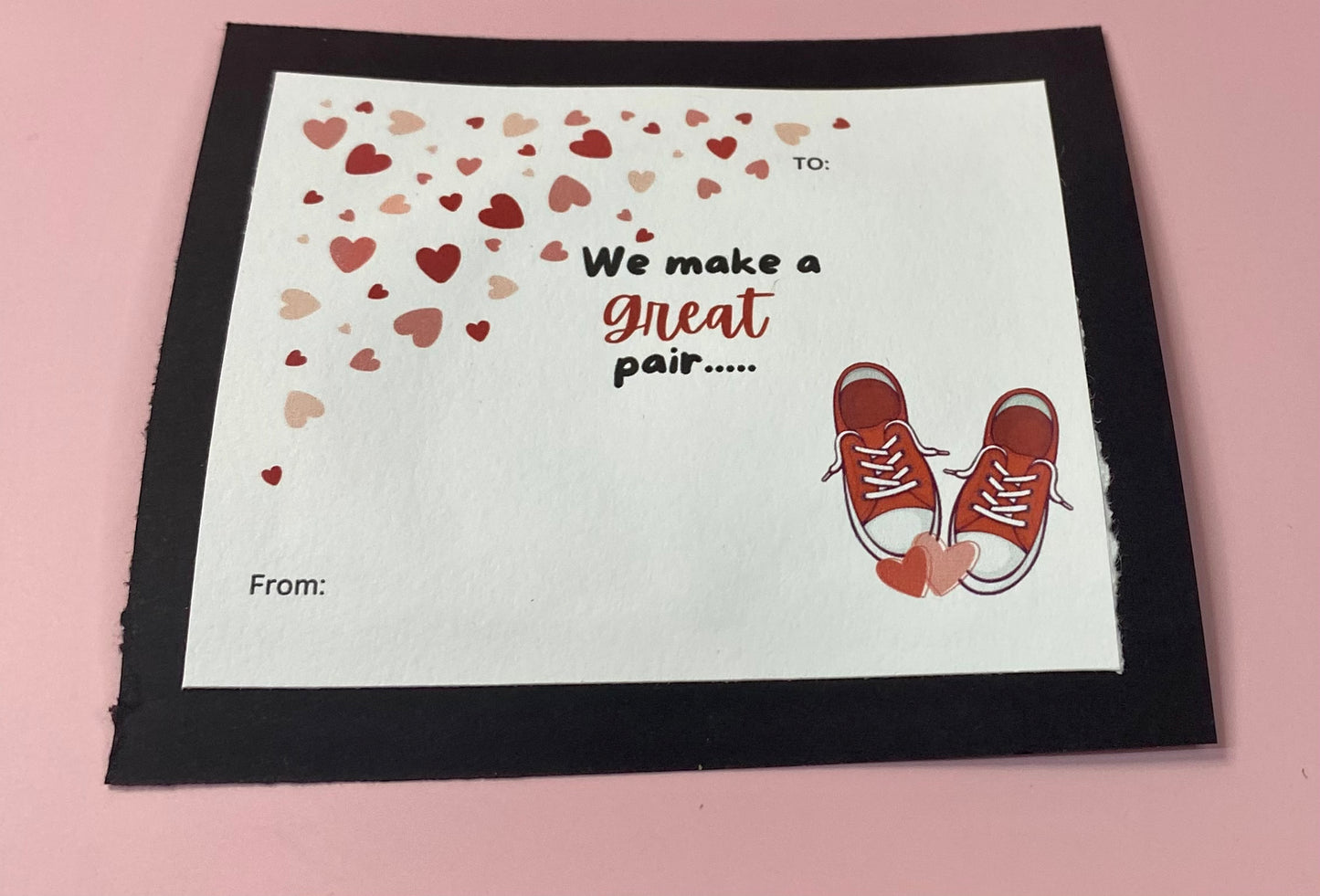 8 pack Light-Up Shoelace Valentine Party Favor, Handmade Valentine Card with LED Shoelace Favors