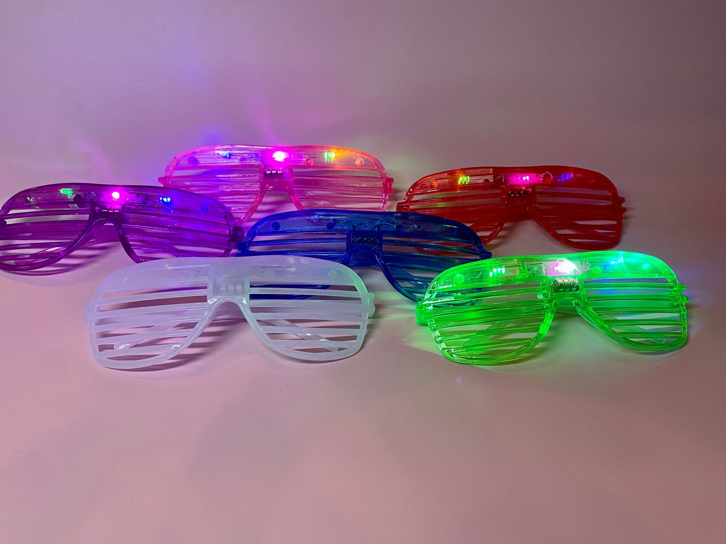 6 pack Light-Up Glasses Valentine Party Favors, Handmade Valentine Card with Favor