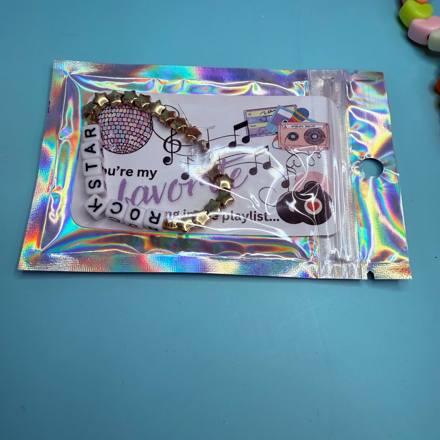 Magical Music Valentines – Friendship Bracelet Card Set, Beaded Gift for Kids, Teens & Friends, Pop Star Vibes, Unique Classroom Cards