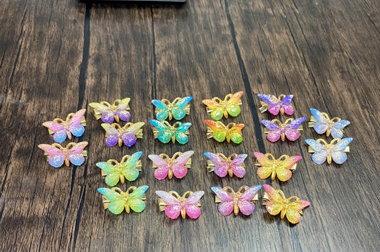 Colorful Butterfly Hairclips, Spring Themed Handmade Hair Accessories