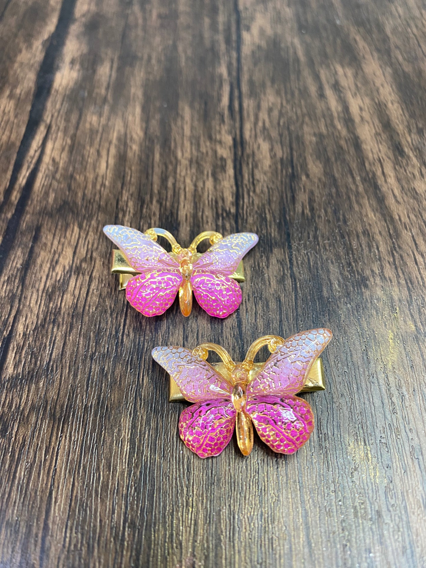 Colorful Butterfly Hairclips, Spring Themed Handmade Hair Accessories