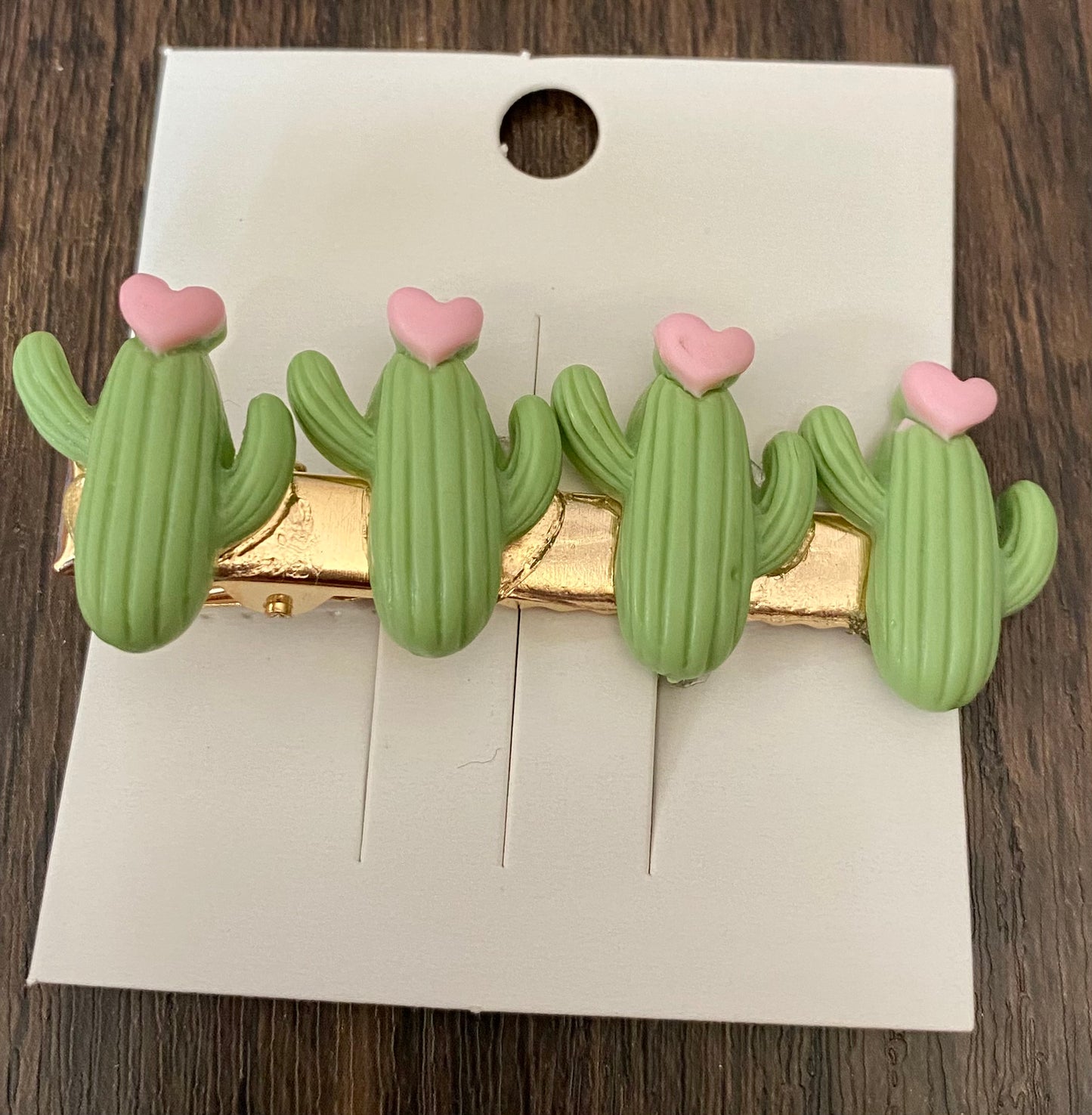 Colorful Polymer Clay Cactus Hair Clips - Trendy and Cute Accessories with a Touch of Arizona