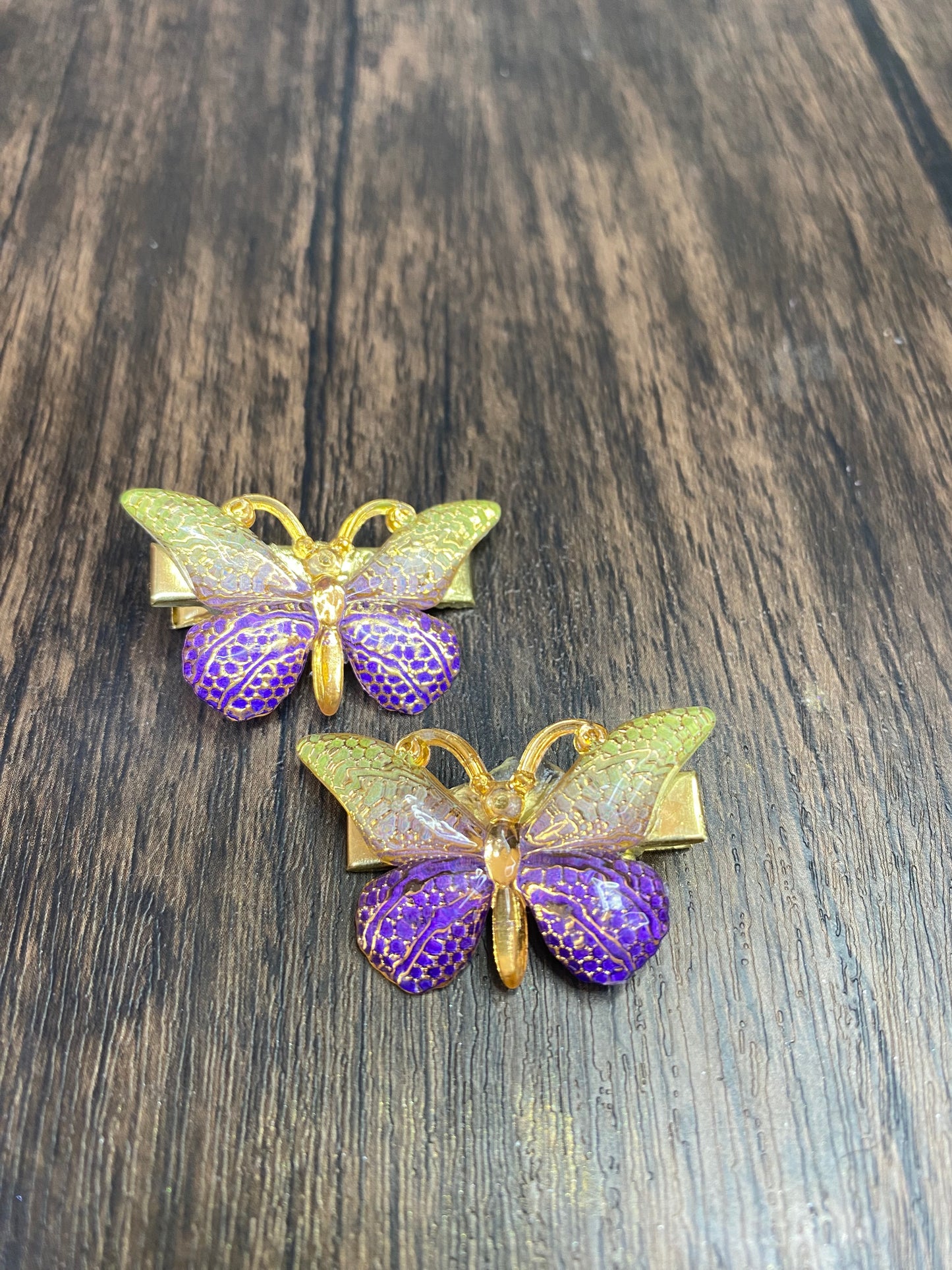 Colorful Butterfly Hairclips, Spring Themed Handmade Hair Accessories