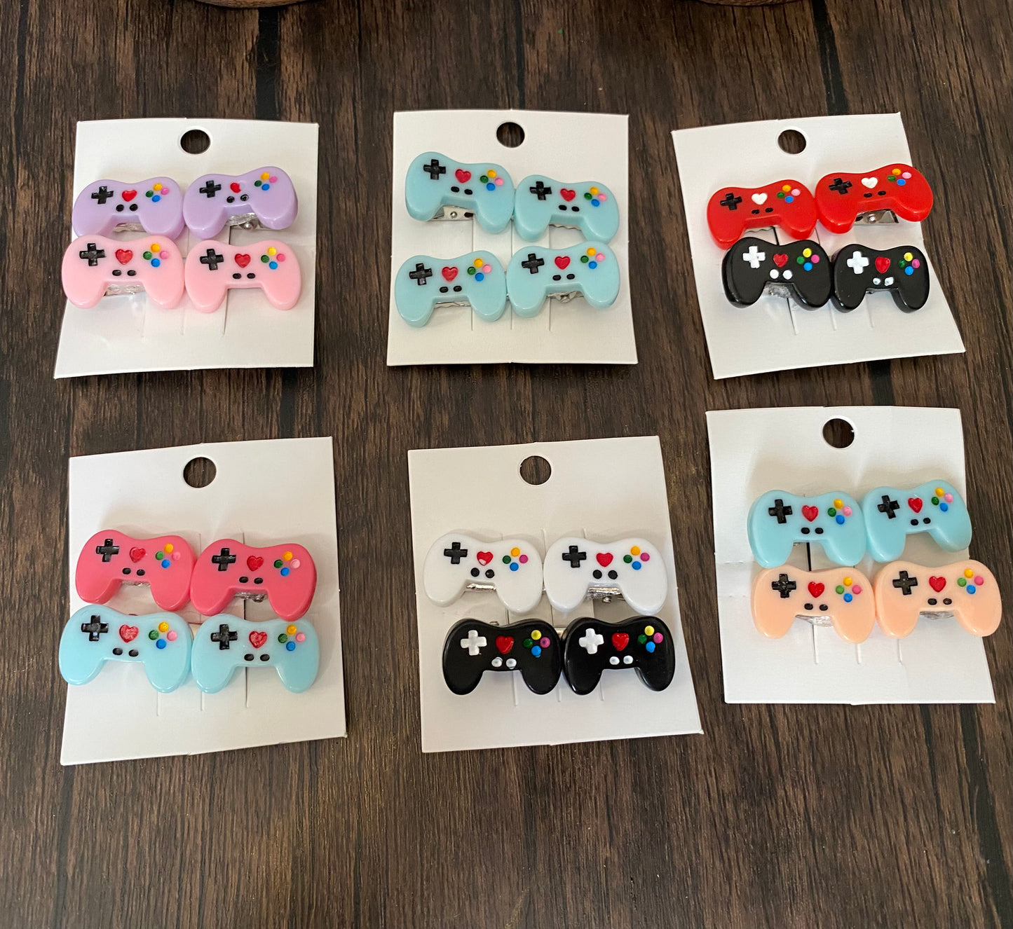 Brightly Colored Resin Game Controller Hair Clip - Trendy Hair Accessory for Gamers