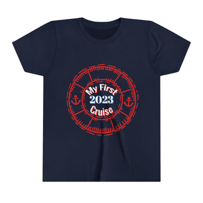 My First Cruise, 2023, Cruise Shirt,  Cotton Youth Short Sleeve Tee