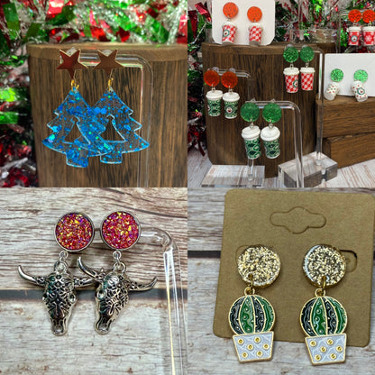 Accessory Advent Calendar 2025 | 24 Days Hair Clips Earrings | Christmas Countdown Gift Box Girls Women Jewelry Holiday Surprise