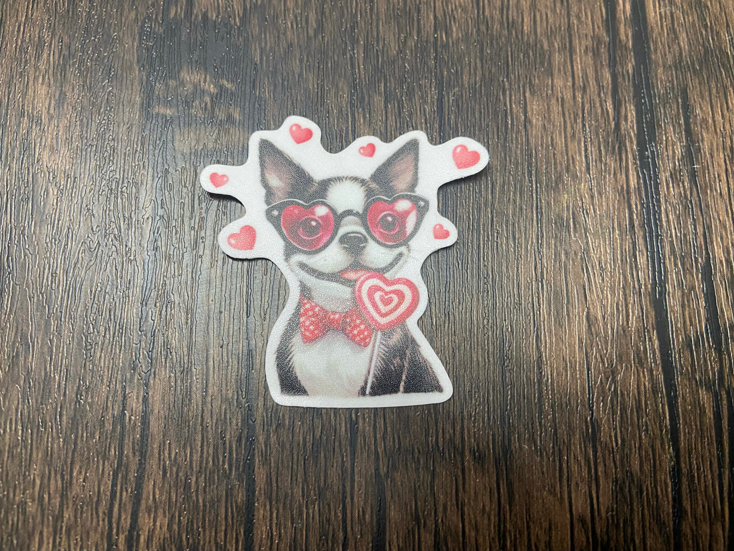 Adorable Dog Puppy Valentine with Matching 2” Vinyl Sticker Perfect Non-Candy Gift for Kids & Class Parties, Valentine Themed Dog Card & Sticker Combo
