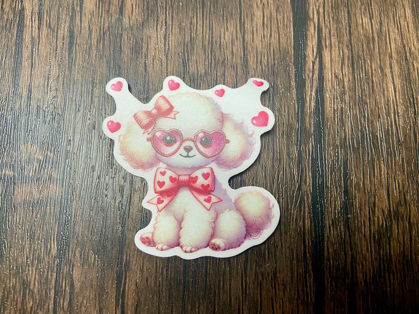 Adorable Dog Puppy Valentine with Matching 2” Vinyl Sticker Perfect Non-Candy Gift for Kids & Class Parties, Valentine Themed Dog Card & Sticker Combo
