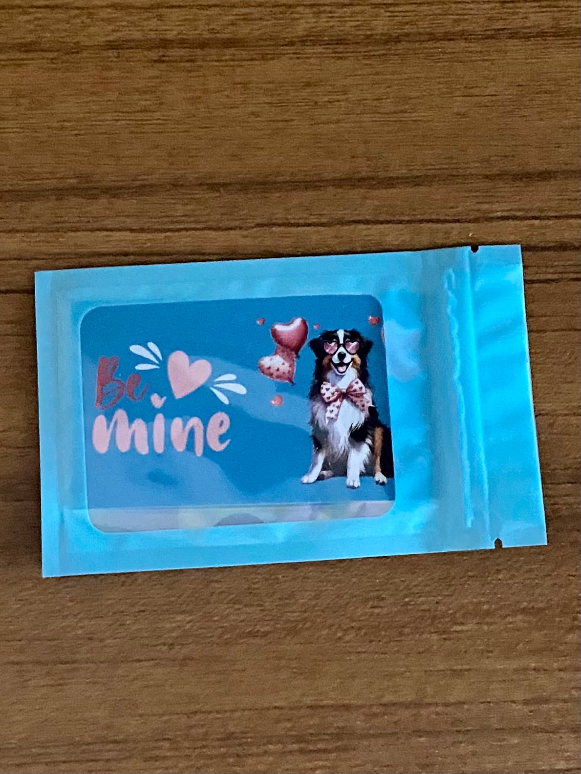 Adorable Dog Puppy Valentine with Matching 2” Vinyl Sticker Perfect Non-Candy Gift for Kids & Class Parties, Valentine Themed Dog Card & Sticker Combo