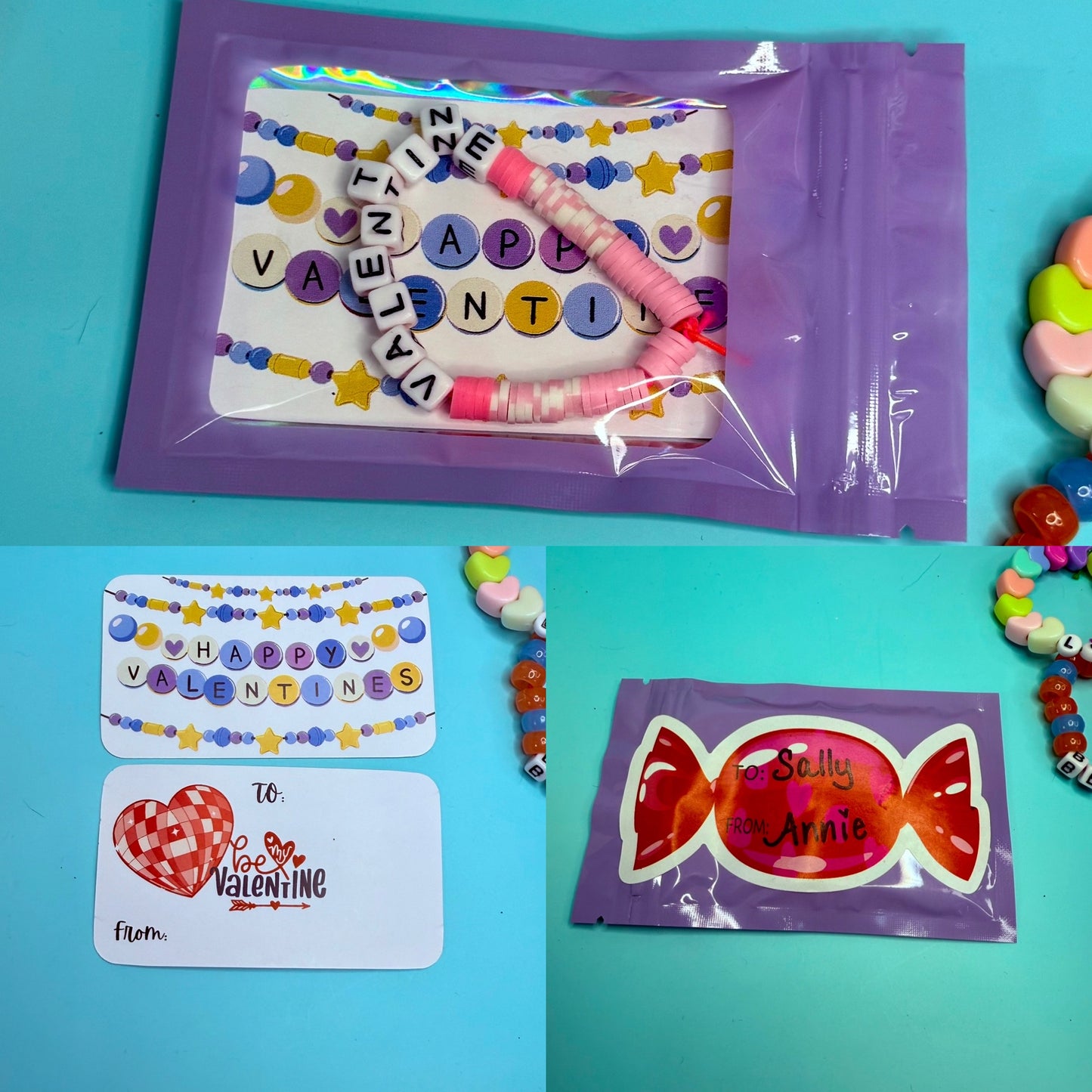 Magical Music Valentines – Friendship Bracelet Card Set, Beaded Gift for Kids, Teens & Friends, Pop Star Vibes, Unique Classroom Cards