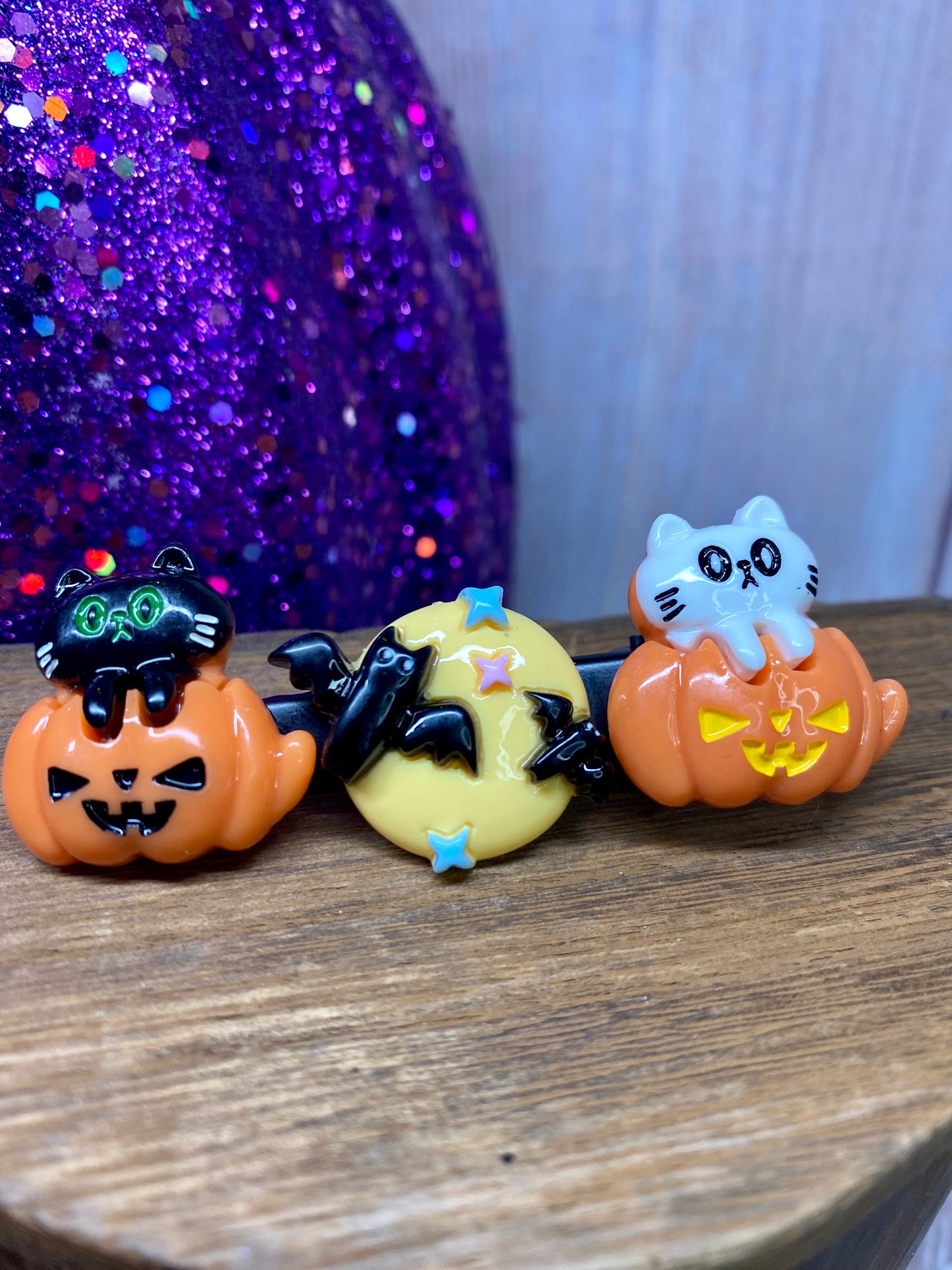 Halloween Themed Colorful Hair Clips | Spooky Cute Accessories | Ghost, Pumpkin, Witch Hat & More | Perfect for Halloween Costumes & Parties