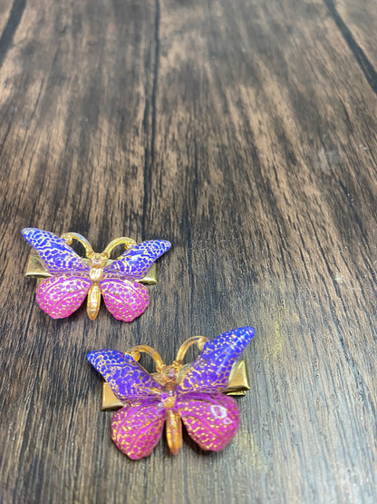 Colorful Butterfly Hairclips, Spring Themed Handmade Hair Accessories