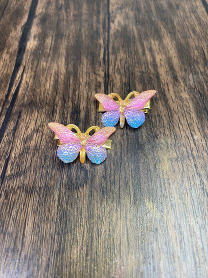 Colorful Butterfly Hairclips, Spring Themed Handmade Hair Accessories