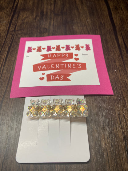 Handmade Valentine with Gummy Bear Hair Clip Favor, Gummy Bear Hairclip, Valentine Party Favor