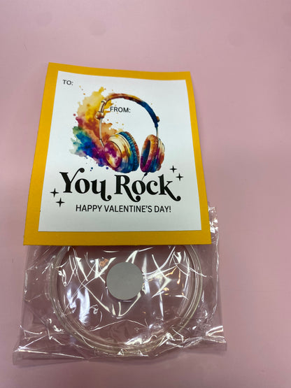 7-pack LED Sound Activated Bracelet Valentine Card and Favor