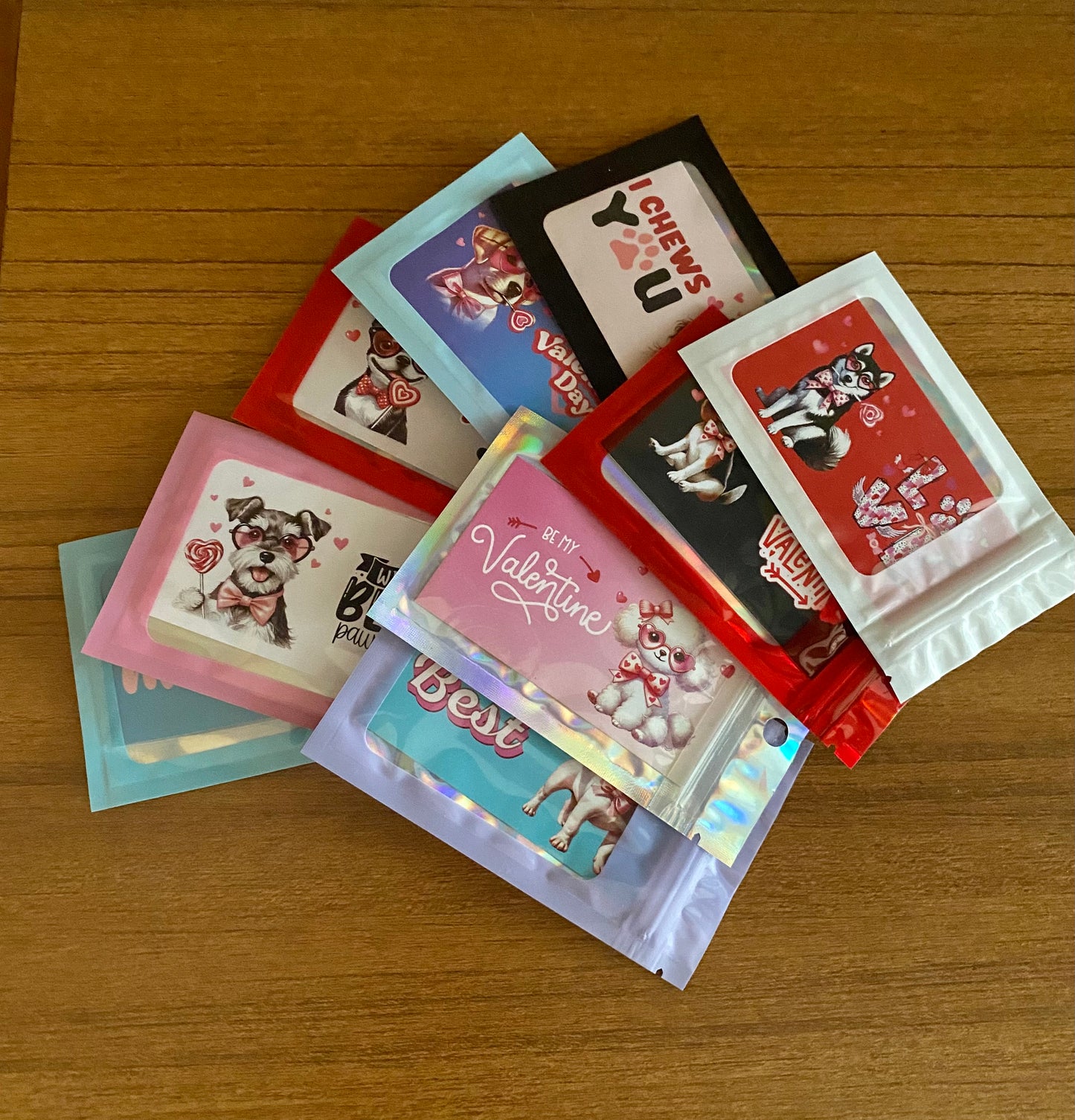 Adorable Dog Puppy Valentine with Matching 2” Vinyl Sticker Perfect Non-Candy Gift for Kids & Class Parties, Valentine Themed Dog Card & Sticker Combo