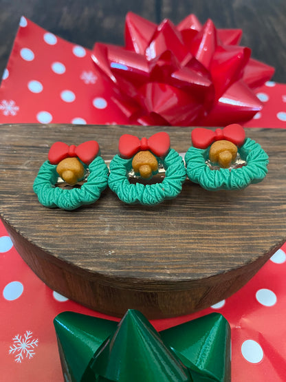 Holiday Themed Hair Clips, Cute Christmas Hair Accessory, Many varieties including Bears, Santa, Hats/Mittens, Poinsettias, Wreaths, Stockings, Presents, Christmas Trees