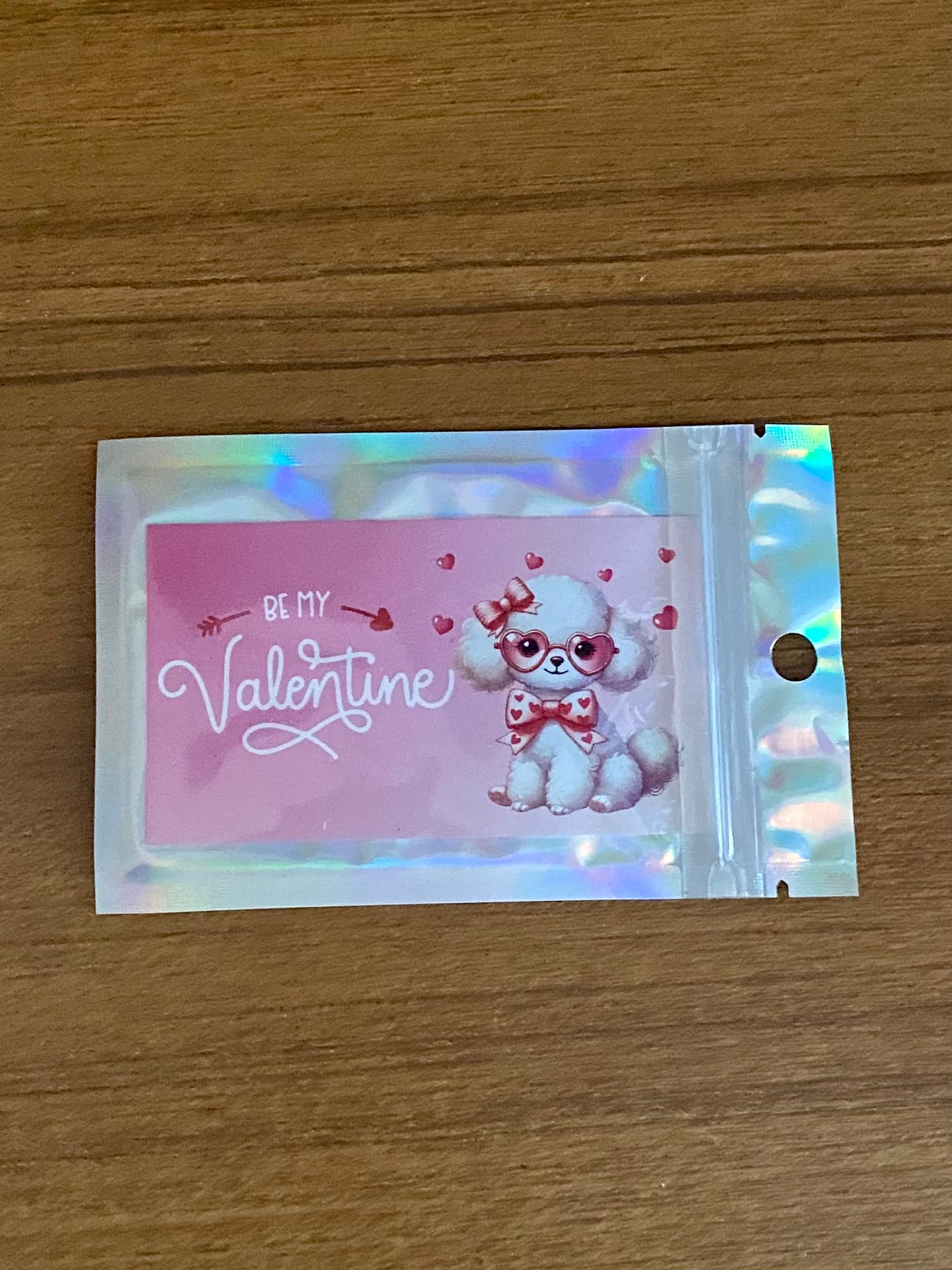 Adorable Dog Puppy Valentine with Matching 2” Vinyl Sticker Perfect Non-Candy Gift for Kids & Class Parties, Valentine Themed Dog Card & Sticker Combo