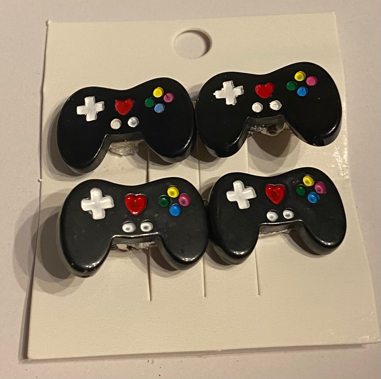 Brightly Colored Resin Game Controller Hair Clip - Trendy Hair Accessory for Gamers