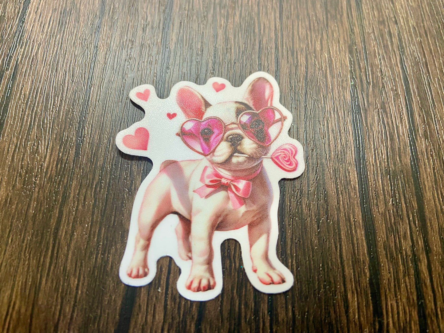 Adorable Dog Puppy Valentine with Matching 2” Vinyl Sticker Perfect Non-Candy Gift for Kids & Class Parties, Valentine Themed Dog Card & Sticker Combo
