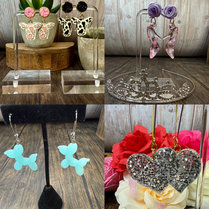 Accessory Advent Calendar 2025 | 24 Days Hair Clips Earrings | Christmas Countdown Gift Box Girls Women Jewelry Holiday Surprise