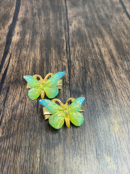 Colorful Butterfly Hairclips, Spring Themed Handmade Hair Accessories