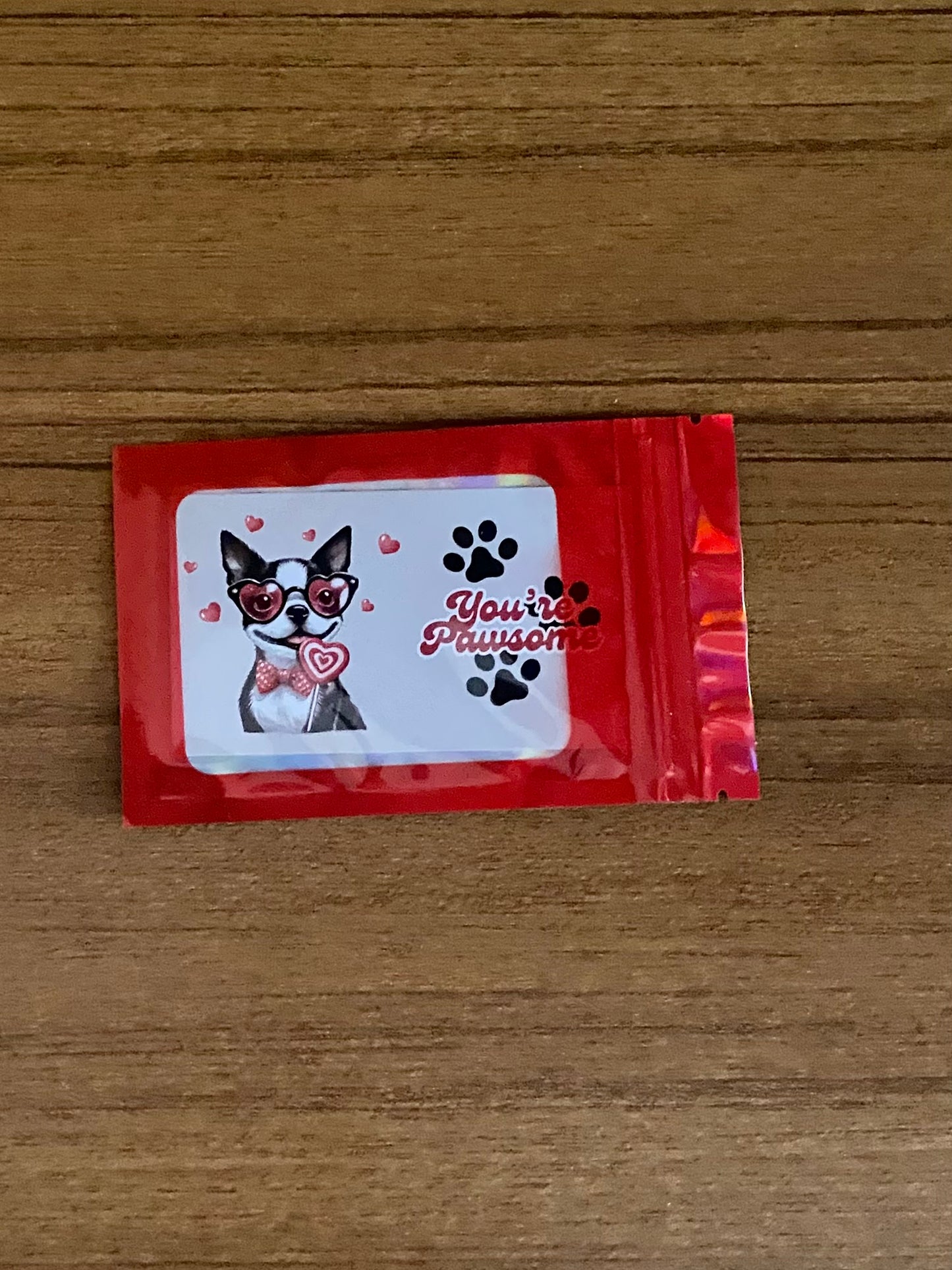 Adorable Dog Puppy Valentine with Matching 2” Vinyl Sticker Perfect Non-Candy Gift for Kids & Class Parties, Valentine Themed Dog Card & Sticker Combo