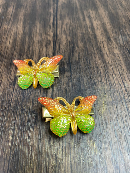 Colorful Butterfly Hairclips, Spring Themed Handmade Hair Accessories