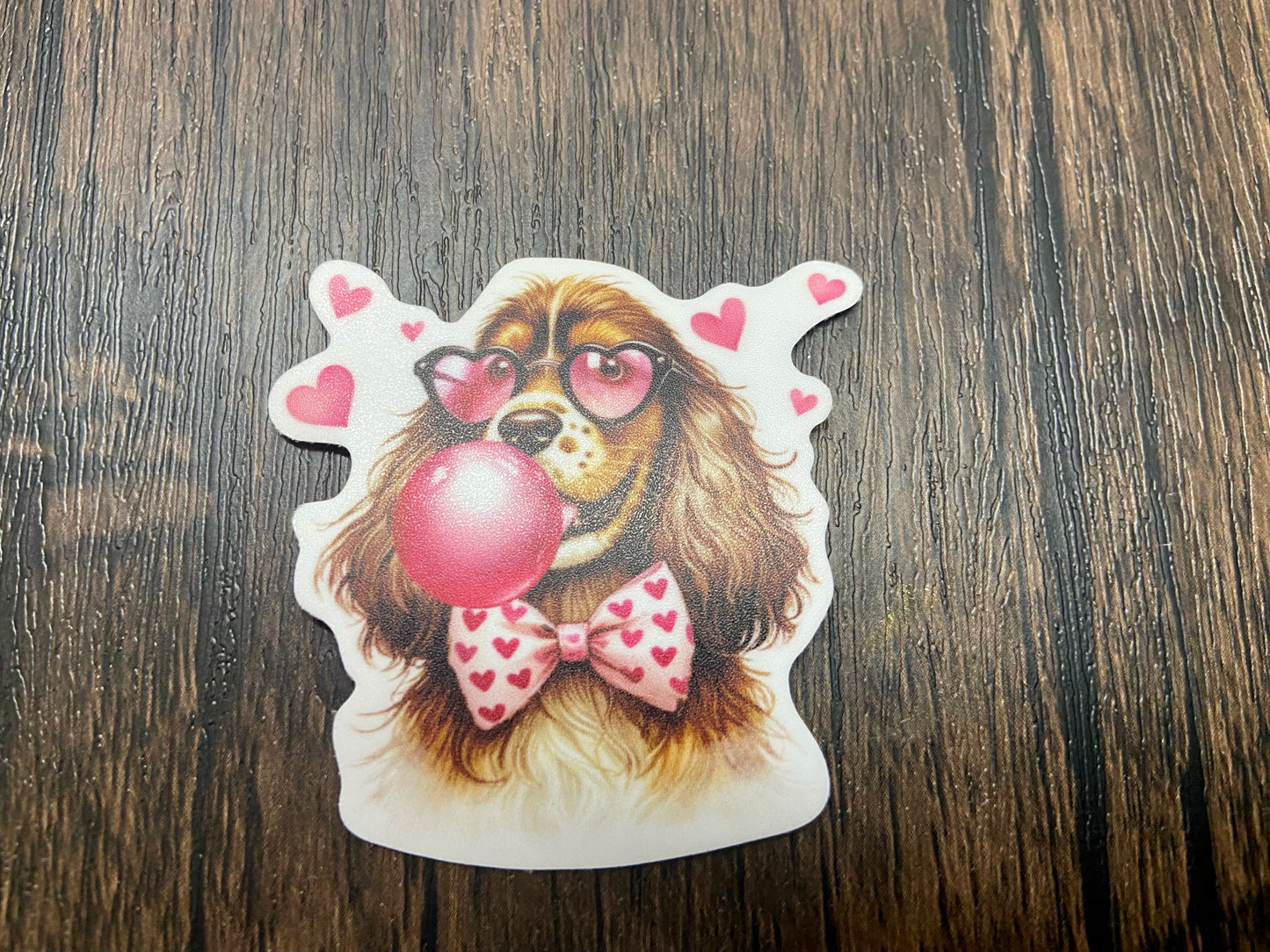 Adorable Dog Puppy Valentine with Matching 2” Vinyl Sticker Perfect Non-Candy Gift for Kids & Class Parties, Valentine Themed Dog Card & Sticker Combo