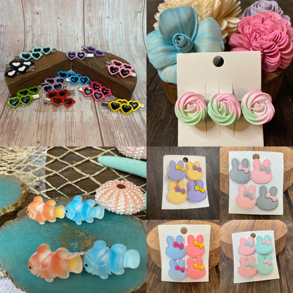 Accessory Advent Calendar 2025 | 24 Days Hair Clips Earrings | Christmas Countdown Gift Box Girls Women Jewelry Holiday Surprise