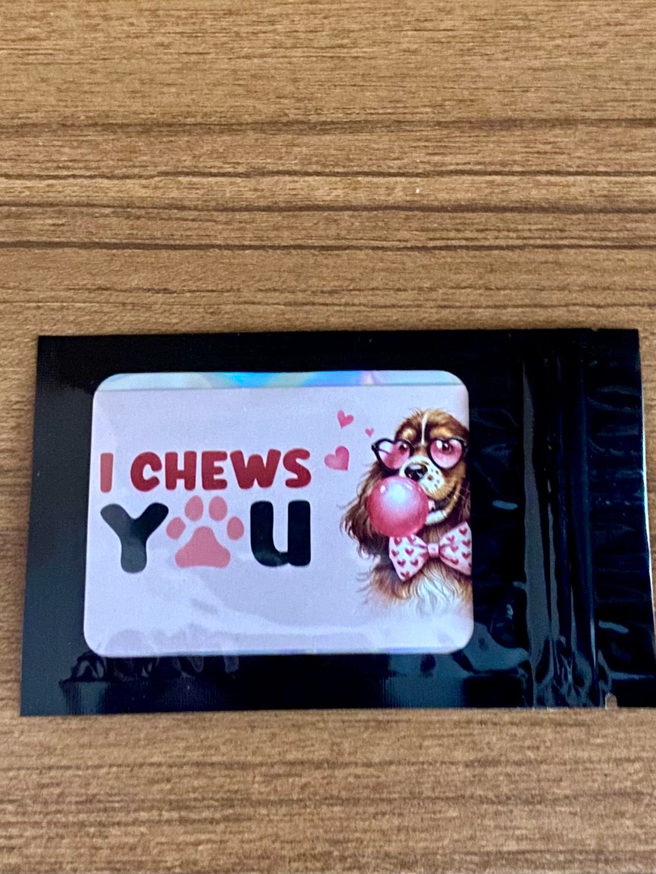 Adorable Dog Puppy Valentine with Matching 2” Vinyl Sticker Perfect Non-Candy Gift for Kids & Class Parties, Valentine Themed Dog Card & Sticker Combo