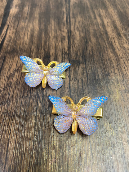 Colorful Butterfly Hairclips, Spring Themed Handmade Hair Accessories