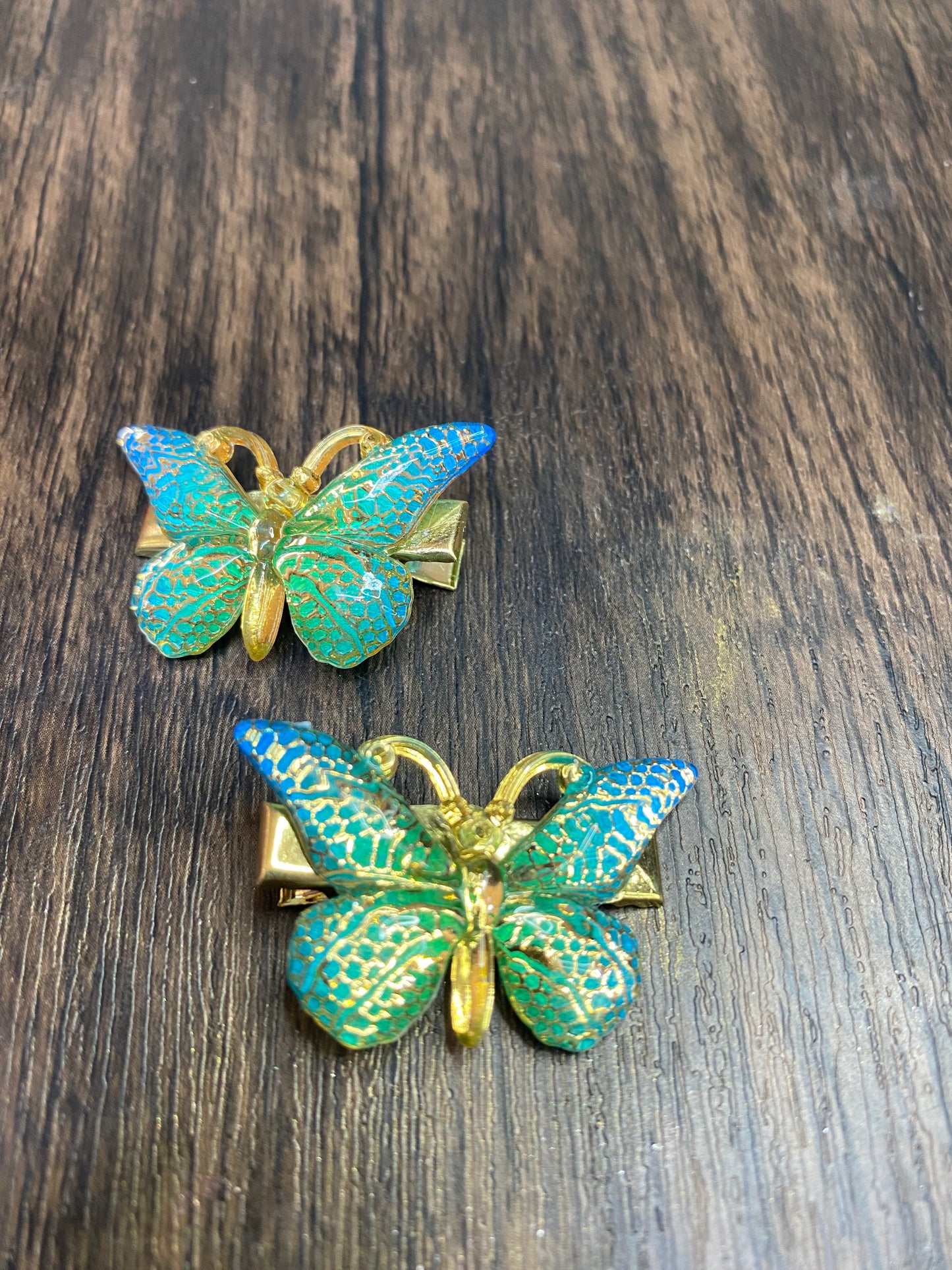 Colorful Butterfly Hairclips, Spring Themed Handmade Hair Accessories