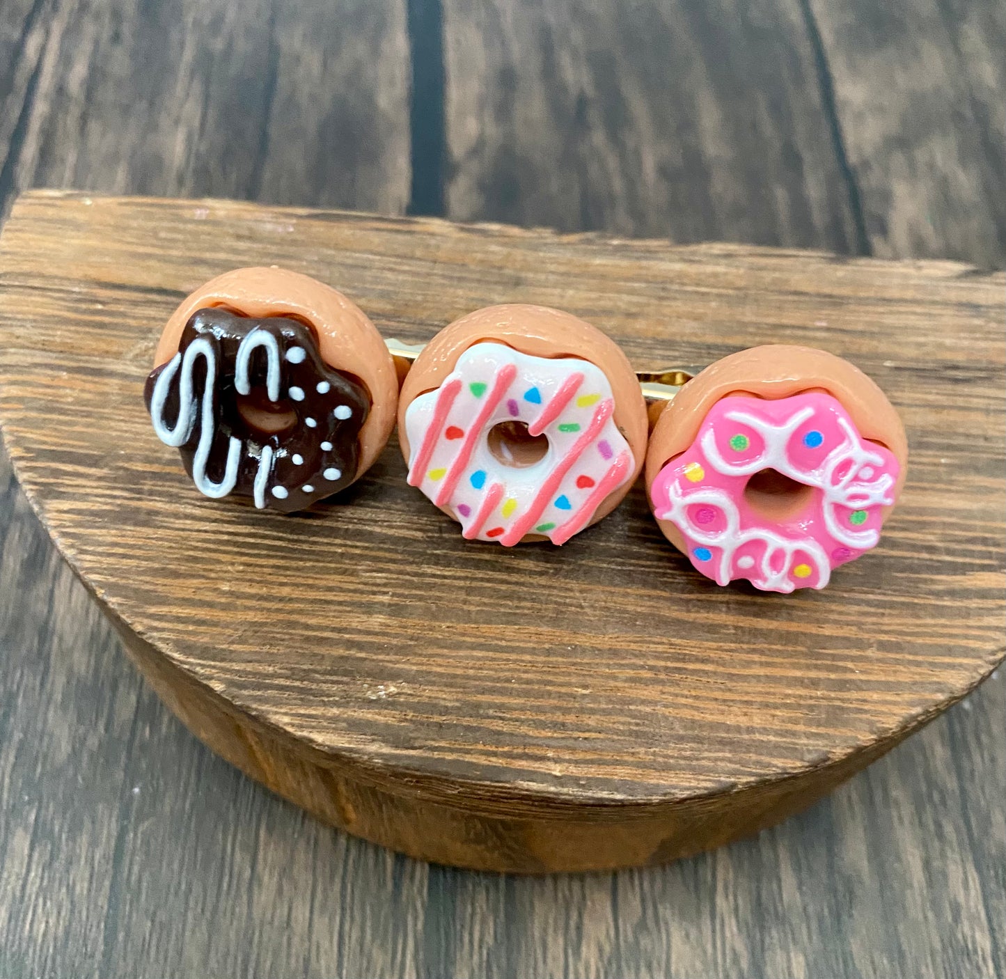 Colorful Doughnut Hair Clips, Sweets, Donut Inspired Cute Hair accessory