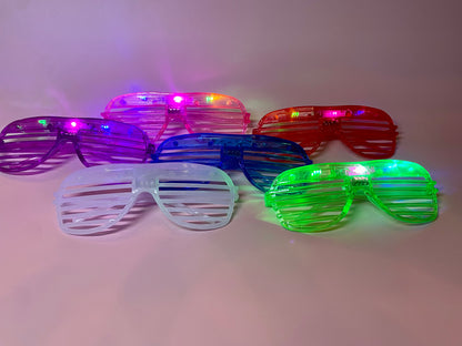6 pack Light-Up Glasses Valentine Party Favors, Handmade Valentine Card with Favor