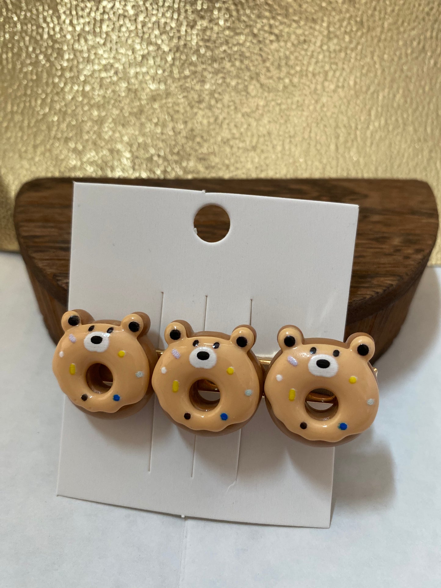 Fun Colorful and Playful Doughnut Shaped Animal Themed Hair Clips, Cute Hair Accessory, Animal, Candy Coated Hair Barrettes