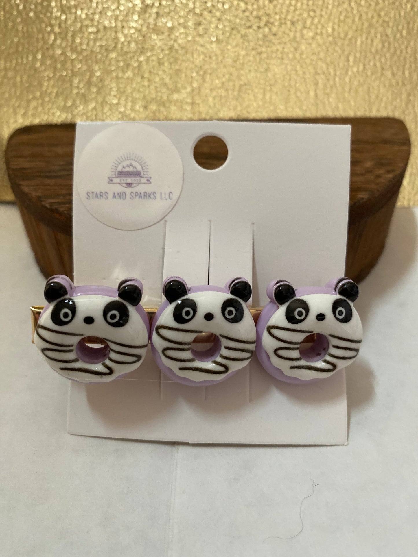 Fun Colorful and Playful Doughnut Shaped Animal Themed Hair Clips, Cute Hair Accessory, Animal, Candy Coated Hair Barrettes