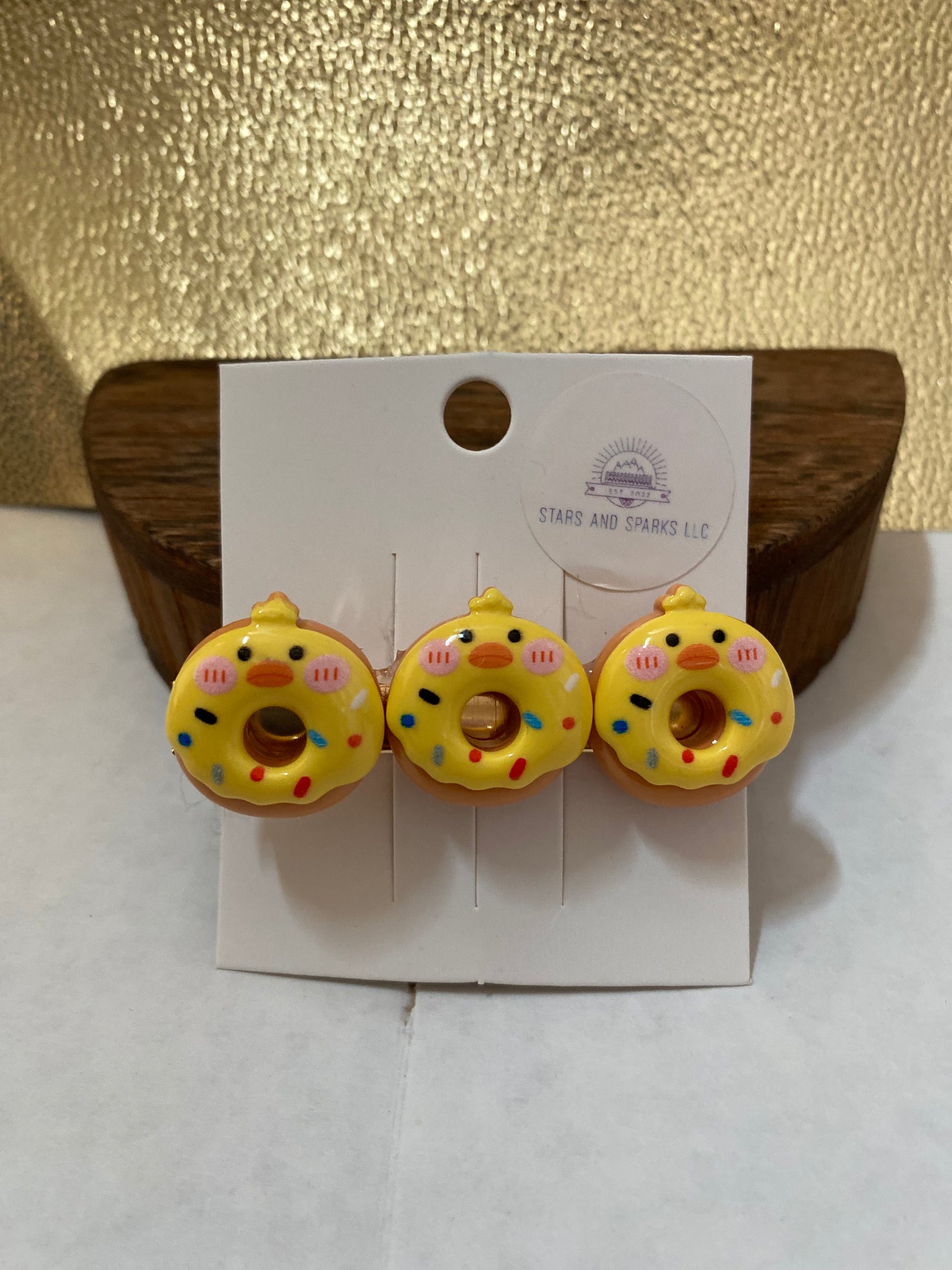 Fun Colorful and Playful Doughnut Shaped Animal Themed Hair Clips, Cute Hair Accessory, Animal, Candy Coated Hair Barrettes