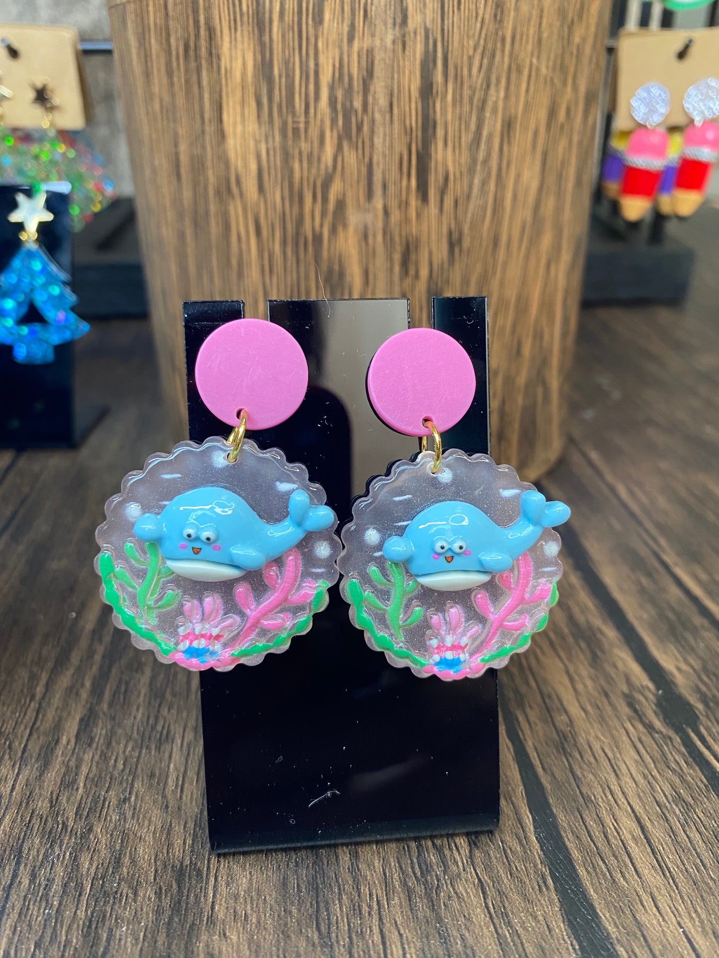 Colorful Underwater Sea Creature Earrings - Handmade Ocean-Themed Jewelry. Jellyfish, Crab, Turtles, Stringray, Octopus, Starfish, Fish Lover Earrings, Beach and Ocean themed earrings