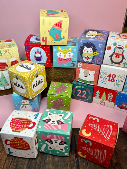 Accessory Advent Calendar 2025 | 24 Days Hair Clips Earrings | Christmas Countdown Gift Box Girls Women Jewelry Holiday Surprise