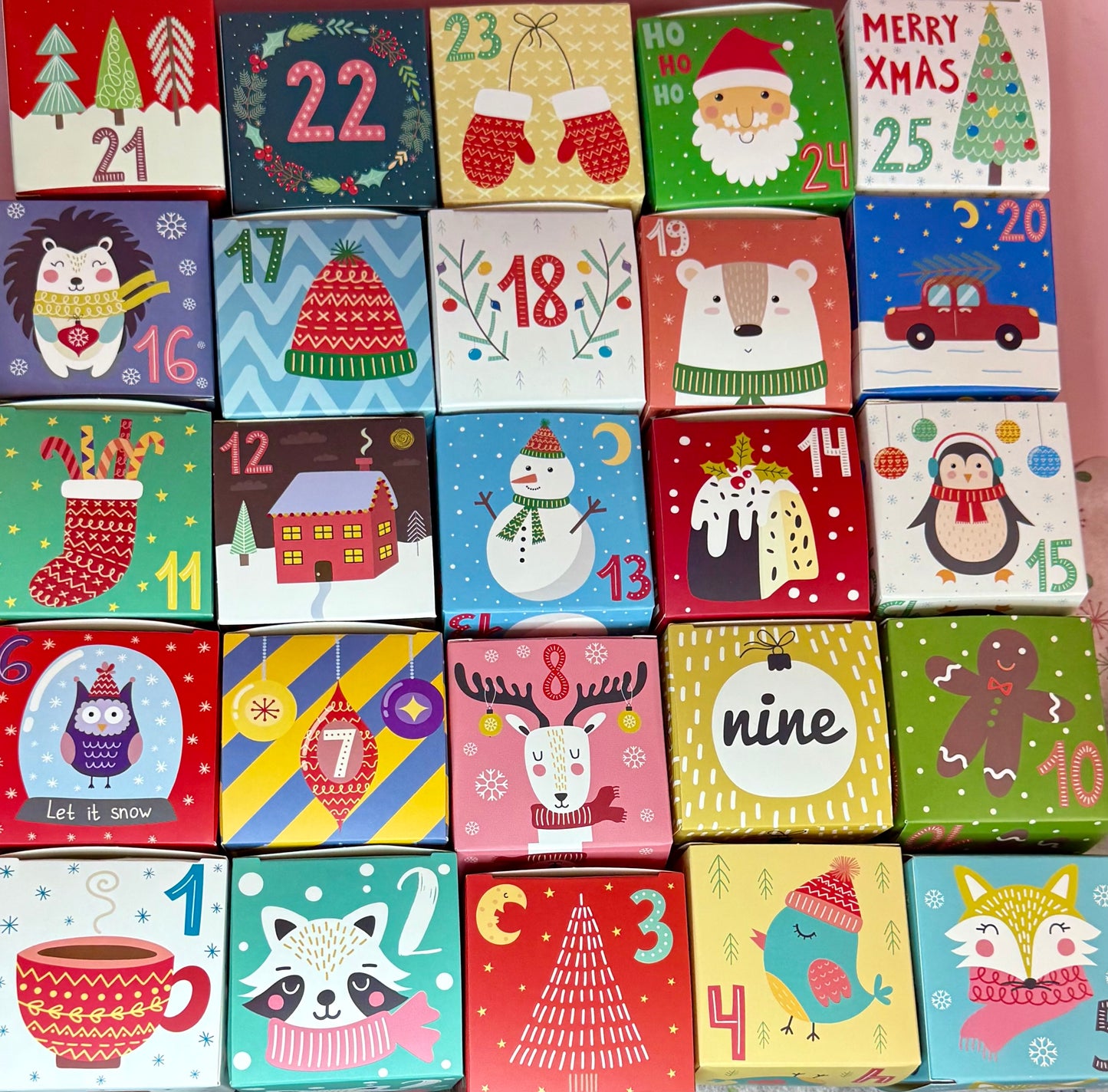 Accessory Advent Calendar 2025 | 24 Days Hair Clips Earrings | Christmas Countdown Gift Box Girls Women Jewelry Holiday Surprise